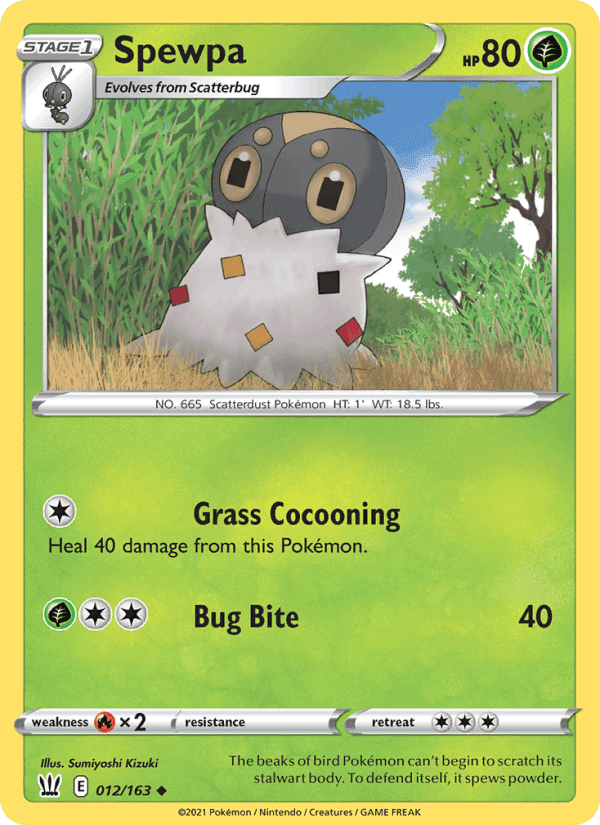 Spewpa, card 12 from Battle Styles