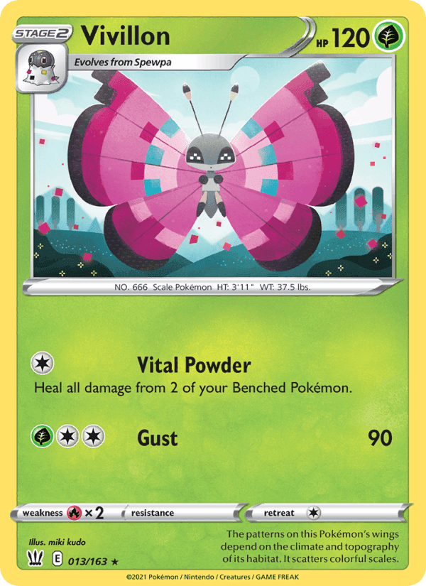 Vivillon, card 13 from Battle Styles