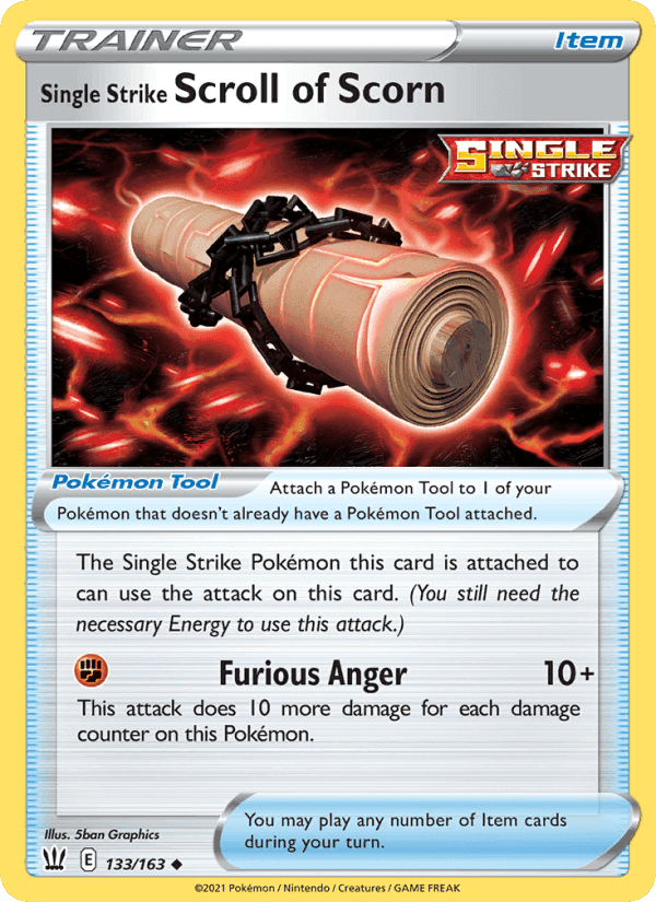 Single Strike Scroll of Scorn, card 133 from Battle Styles