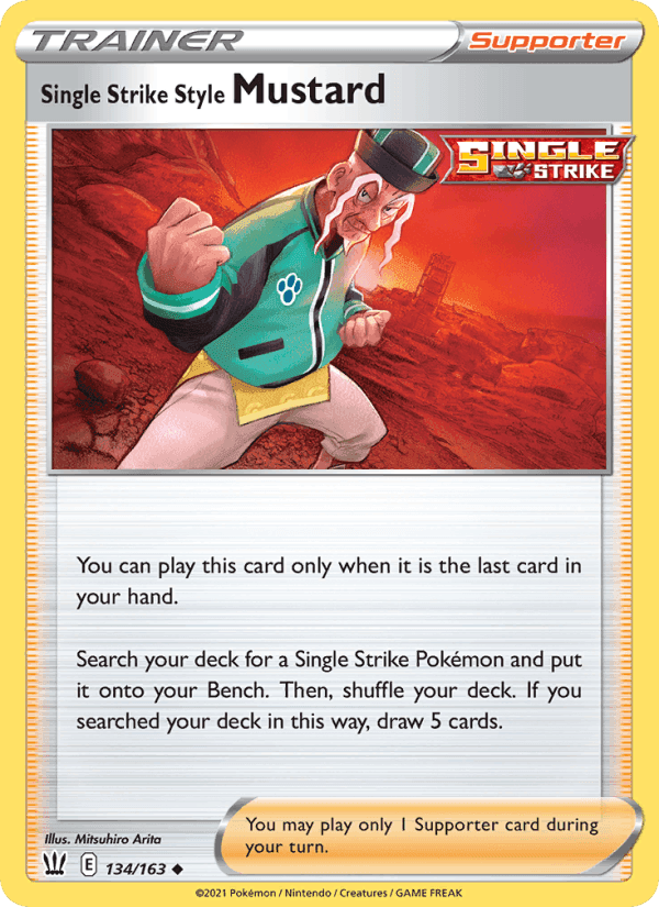 Single Strike Style Mustard, card 134 from Battle Styles
