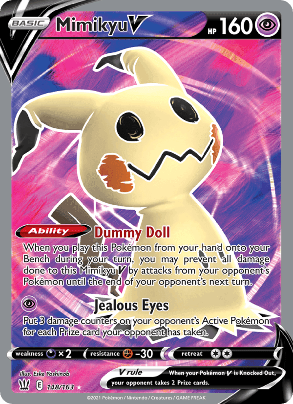 Mimikyu V, card 148 from Battle Styles