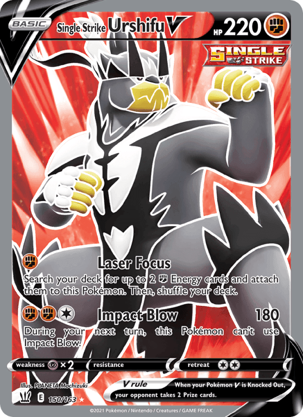 Single Strike Urshifu V, card 150 from Battle Styles