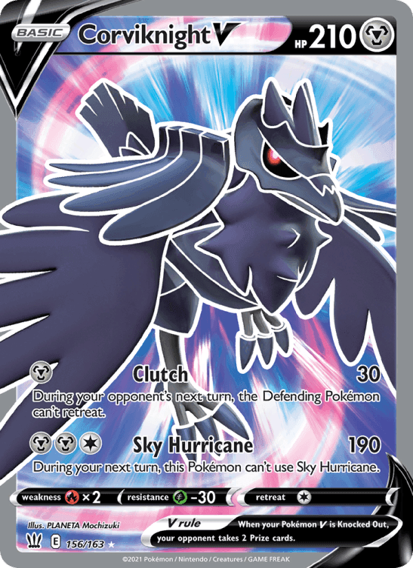 Corviknight V, card 156 from Battle Styles