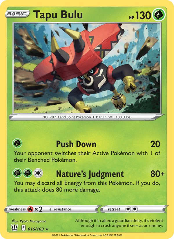Tapu Bulu, card 16 from Battle Styles