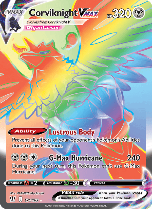 Corviknight VMAX, card 171 from Battle Styles