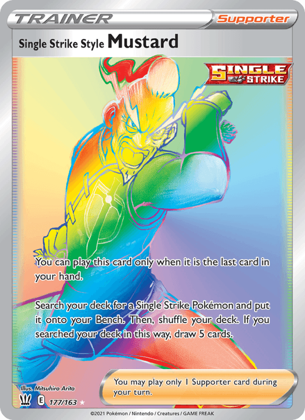 Single Strike Style Mustard, card 177 from Battle Styles