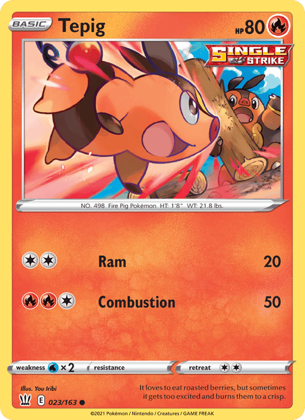 Tepig, card 23 from Battle Styles