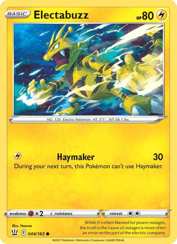 Electabuzz, card 44 from Battle Styles