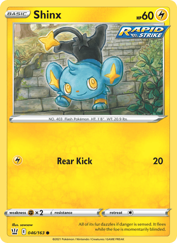 Shinx, card 46 from Battle Styles