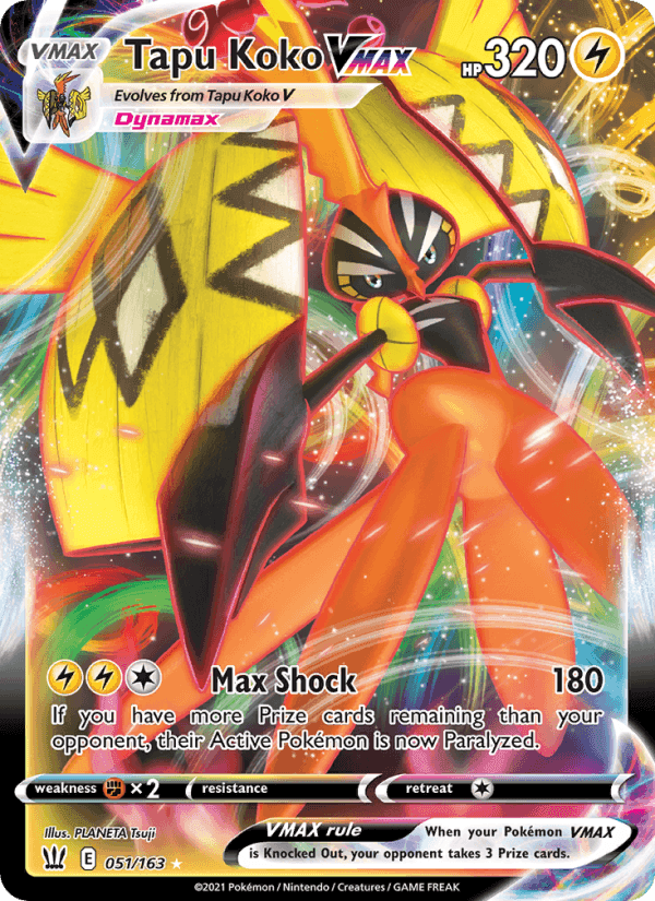 Tapu Koko VMAX, carta 51 di Battle Styles