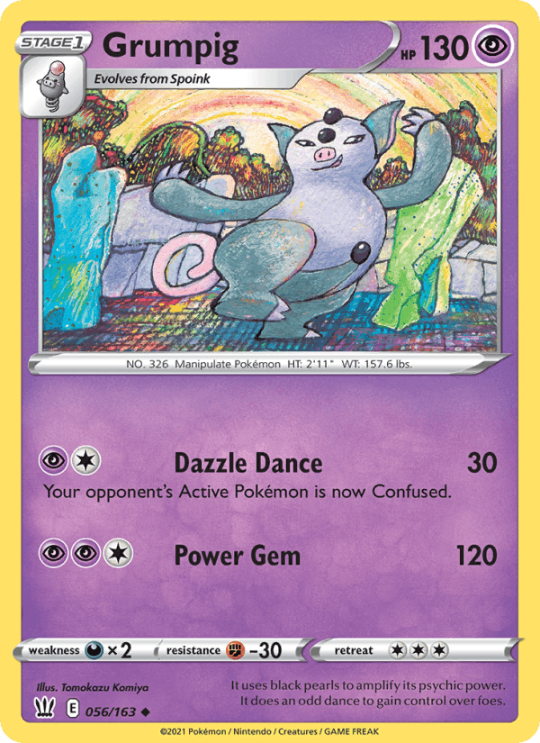 Grumpig, card 56 from Battle Styles