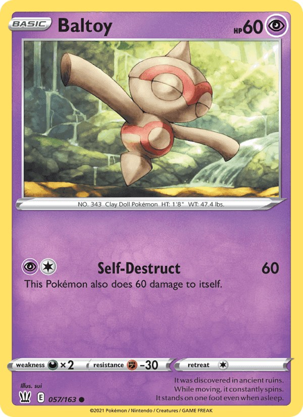 Baltoy, card 57 from Battle Styles
