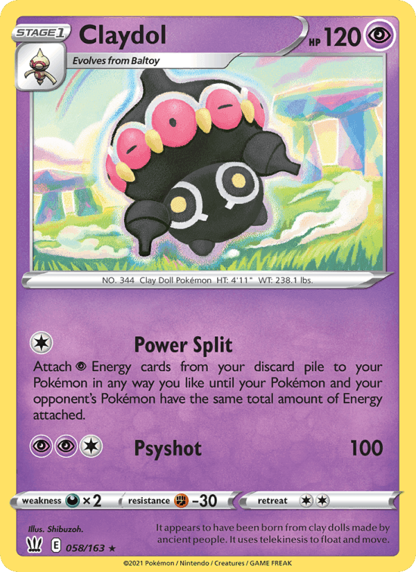 Claydol, card 58 from Battle Styles