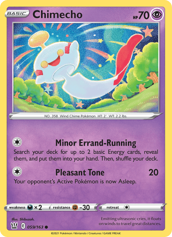 Chimecho, card 59 from Battle Styles