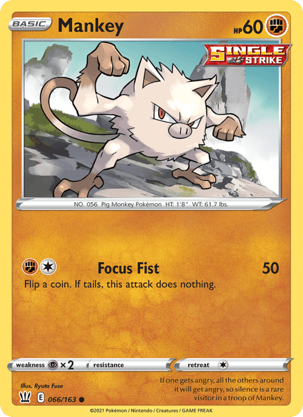 Mankey, card 66 from Battle Styles