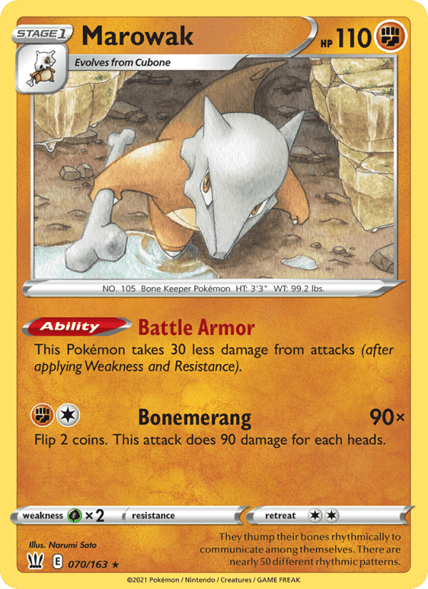 Marowak, card 70 from Battle Styles