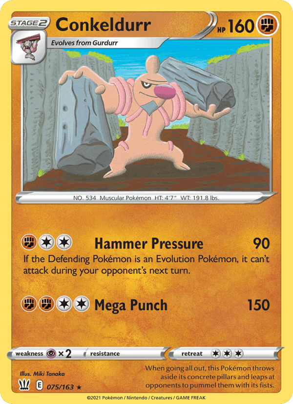 Conkeldurr, card 75 from Battle Styles