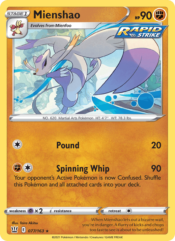 Mienshao, card 77 from Battle Styles