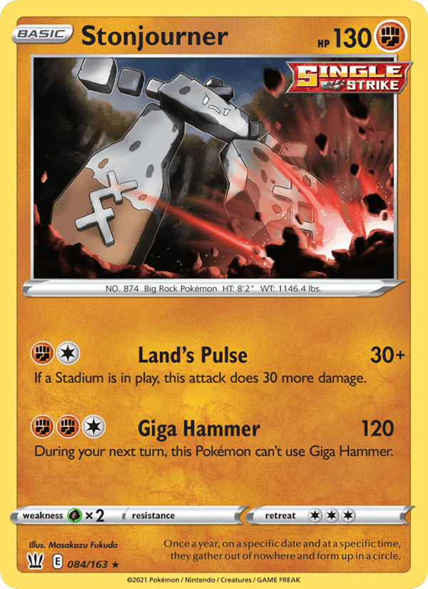 Stonjourner, card 84 from Battle Styles
