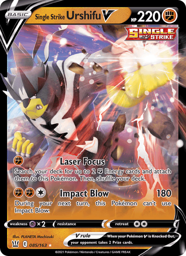 Single Strike Urshifu V, card 85 from Battle Styles