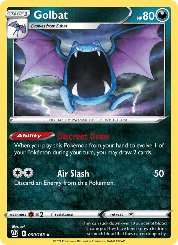 Golbat, card 90 from Battle Styles