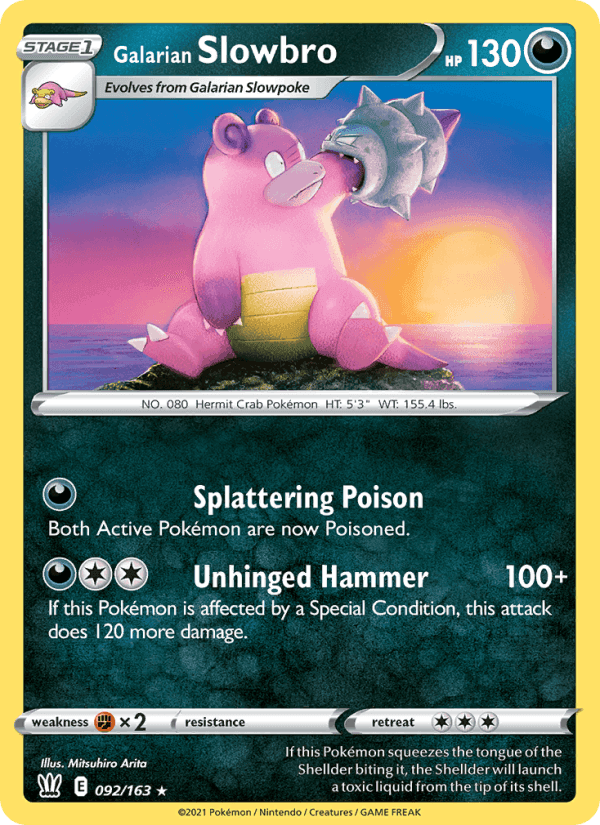 Galarian Slowbro, card 92 from Battle Styles