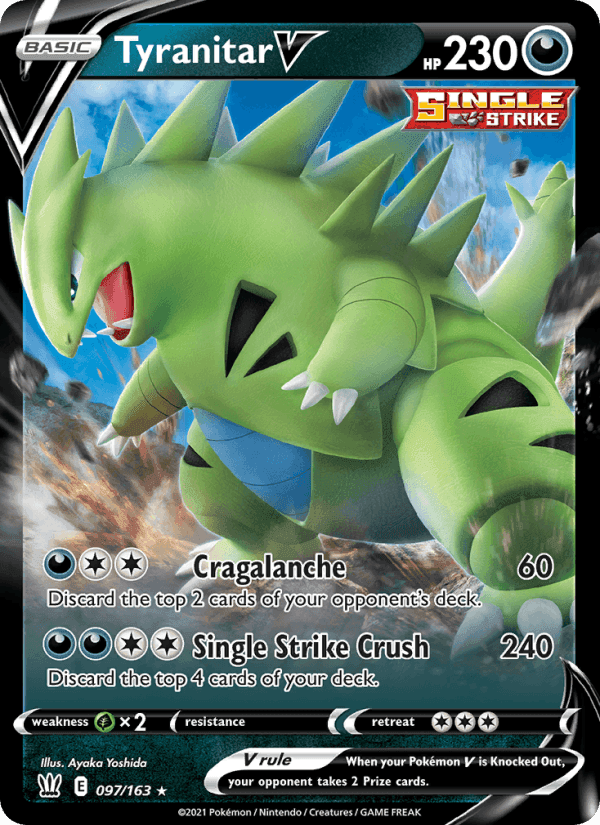 Tyranitar V, card 97 from Battle Styles