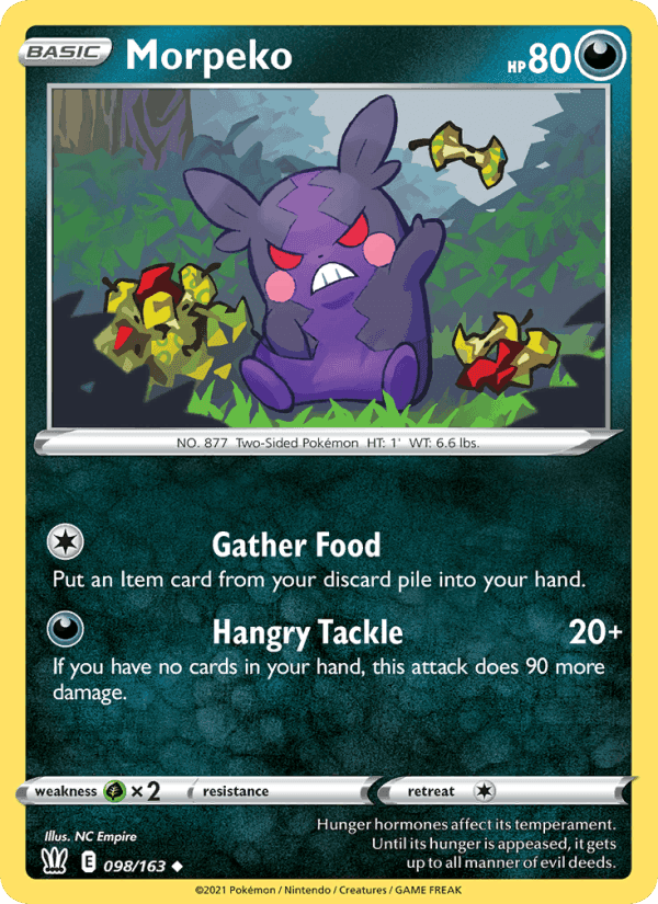 Morpeko, card 98 from Battle Styles