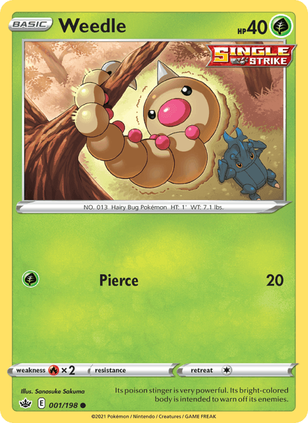Weedle, carta 1 di Chilling Reign