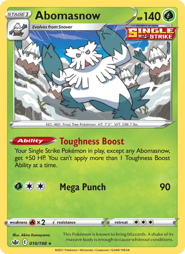 Abomasnow, card 10 from Chilling Reign