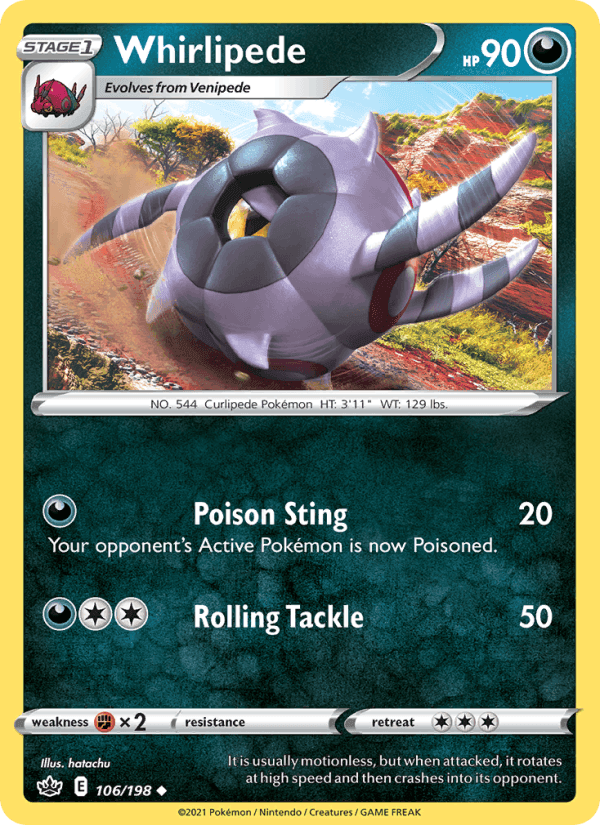 Whirlipede, card 106 from Chilling Reign