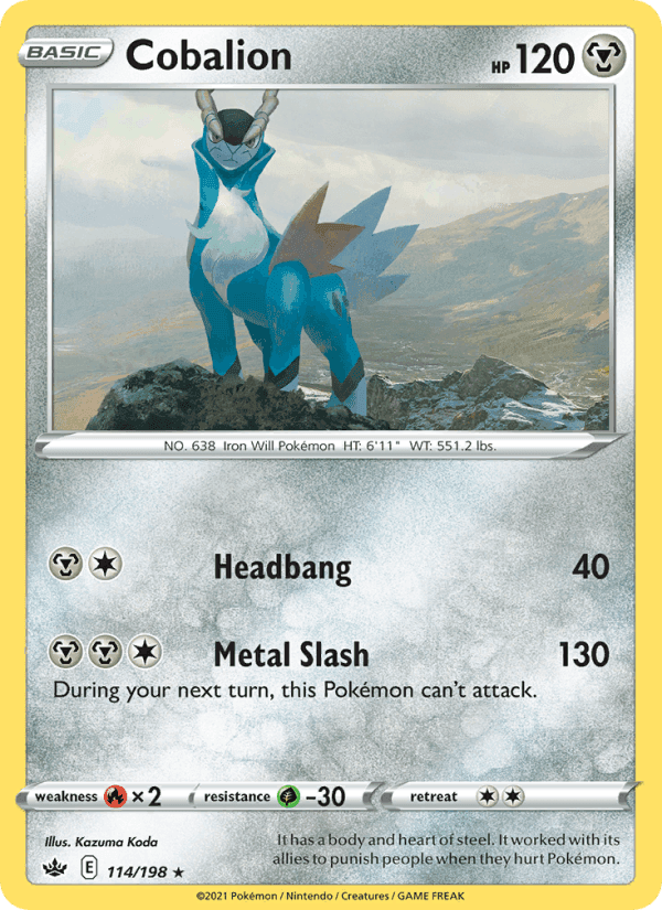 Cobalion, card 114 from Chilling Reign