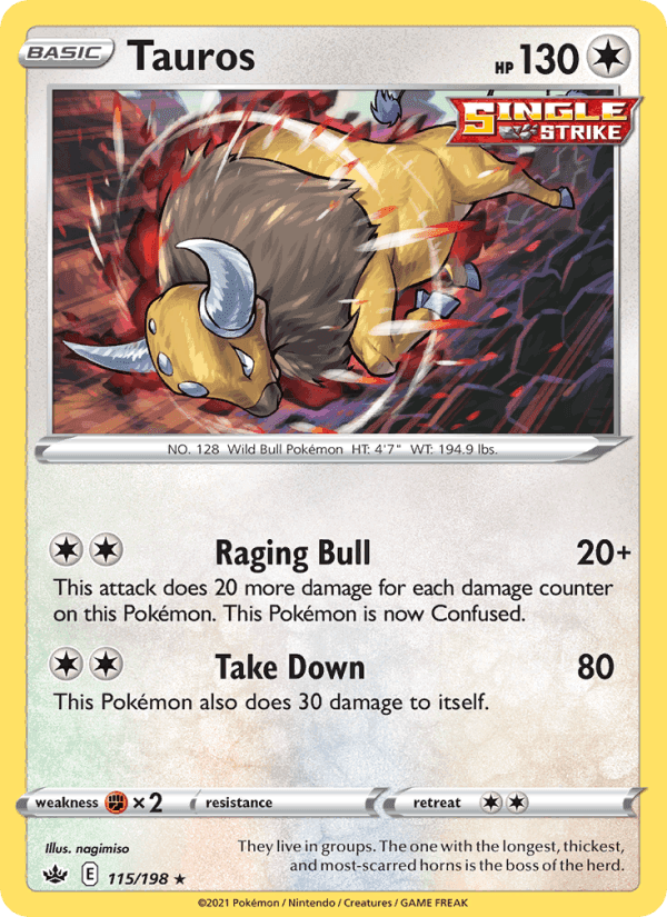 Tauros, card 115 from Chilling Reign