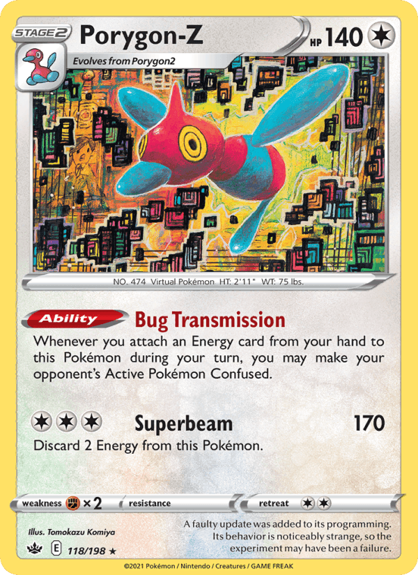 Porygon-Z, card 118 from Chilling Reign