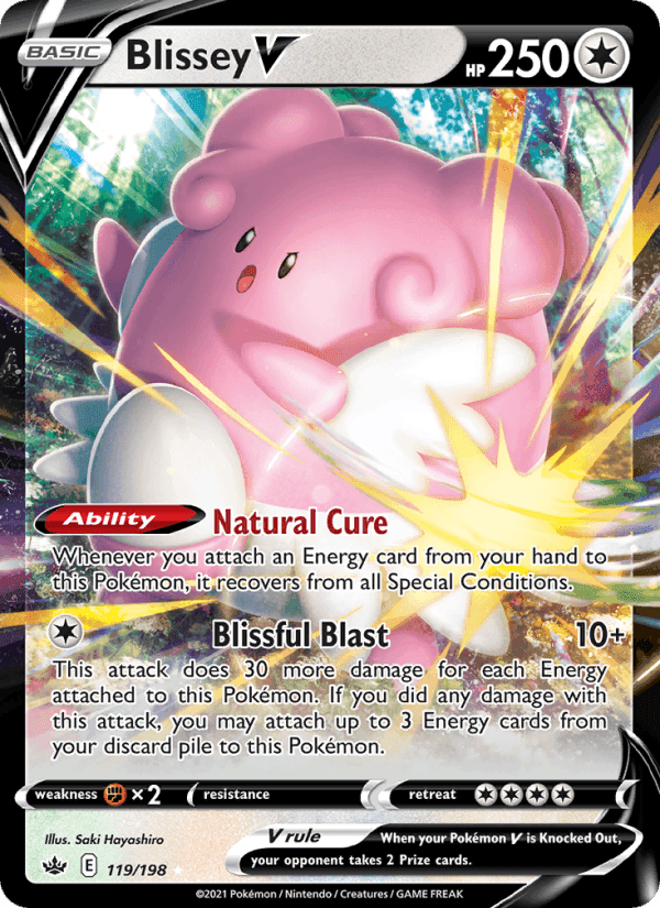 Blissey V, card 119 from Chilling Reign