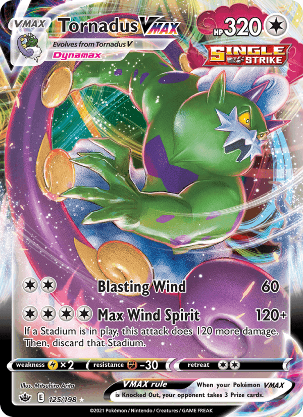 Tornadus VMAX, card 125 from Chilling Reign