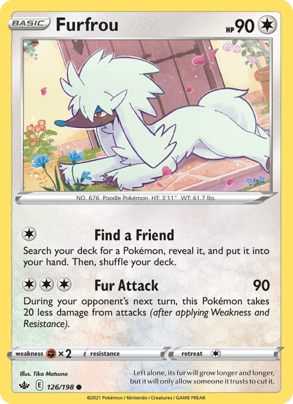 Furfrou, card 126 from Chilling Reign