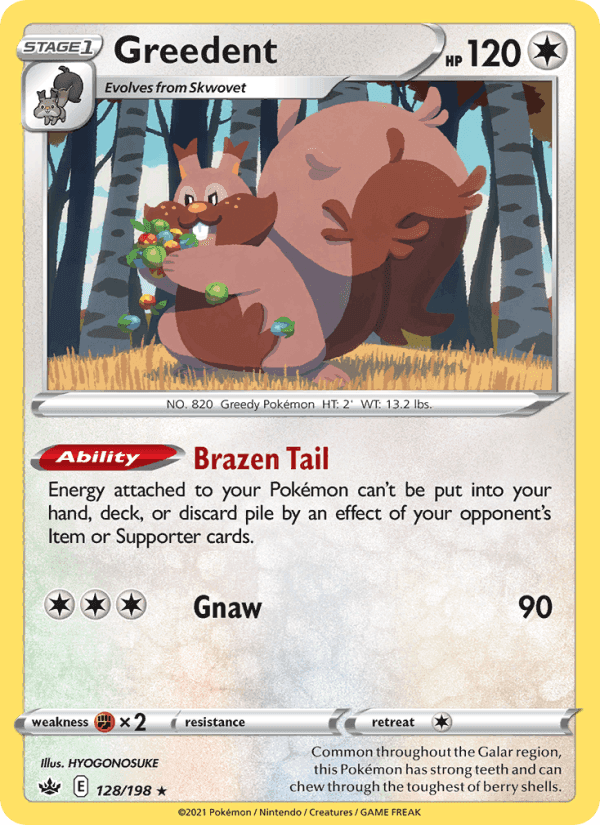 Greedent, card 128 from Chilling Reign
