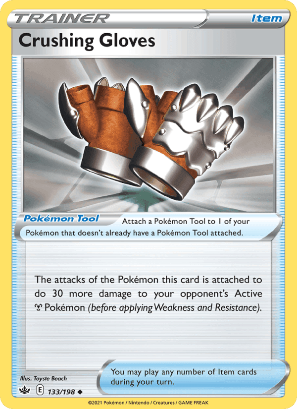 Crushing Gloves, card 133 from Chilling Reign