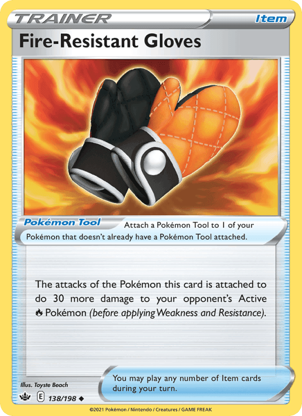 Fire-Resistant Gloves, card 138 from Chilling Reign