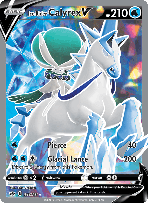 Ice Rider Calyrex V, card 163 from Chilling Reign