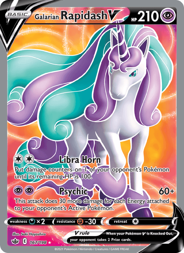 Galarian Rapidash V, carta 167 di Chilling Reign