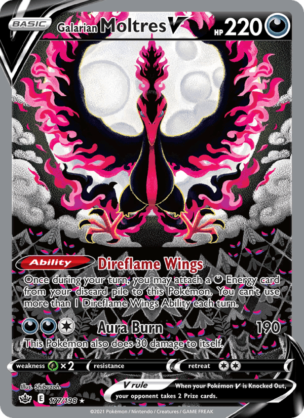 Chilling Reign の 177 番、Galarian Moltres V