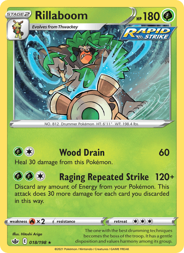 Rillaboom, card 18 from Chilling Reign