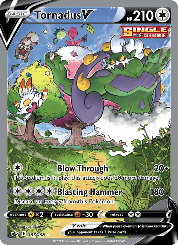 Tornadus V, card 185 from Chilling Reign