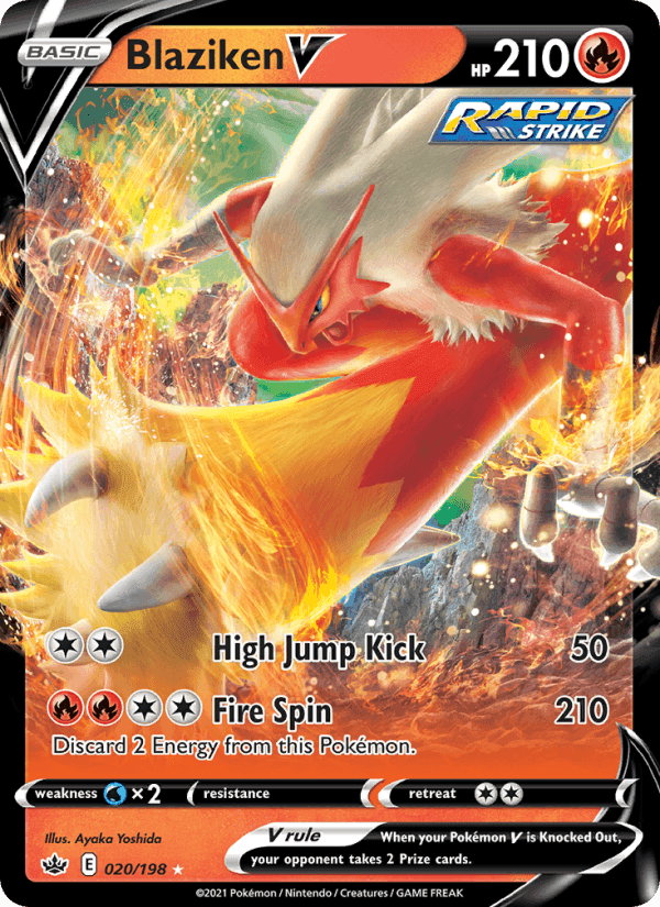 Blaziken V, card 20 from Chilling Reign