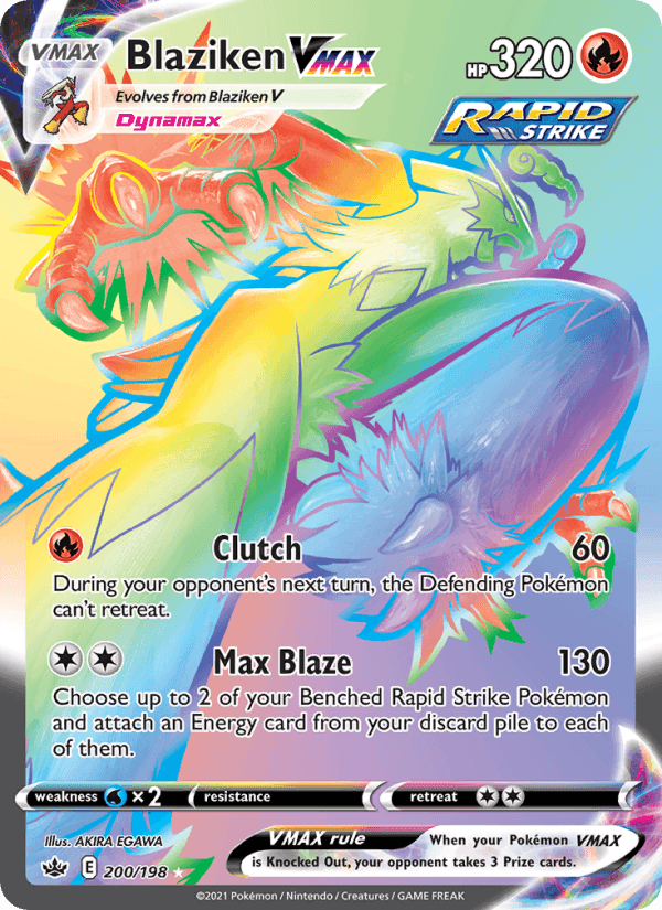 Blaziken VMAX, card 200 from Chilling Reign