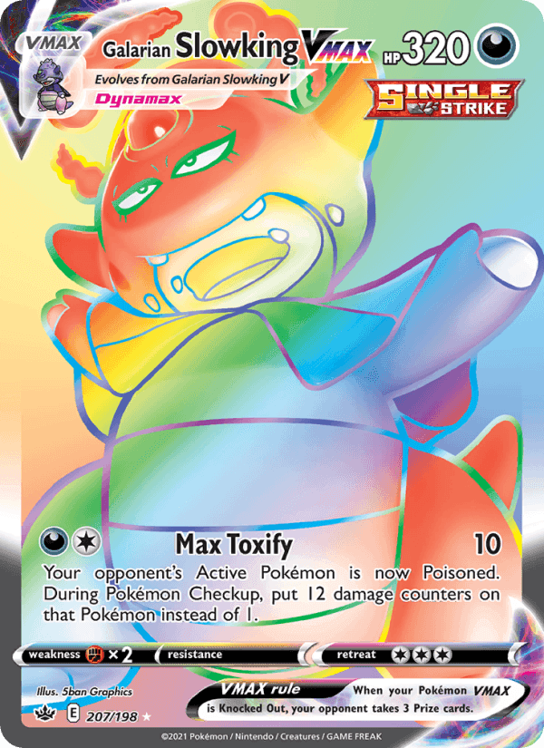 Galarian Slowking VMAX, card 207 from Chilling Reign