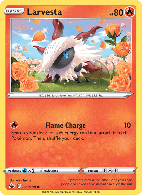 Larvesta, card 23 from Chilling Reign