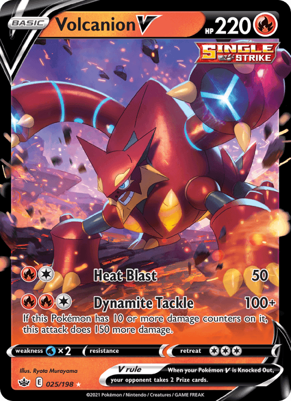 Volcanion V, card 25 from Chilling Reign